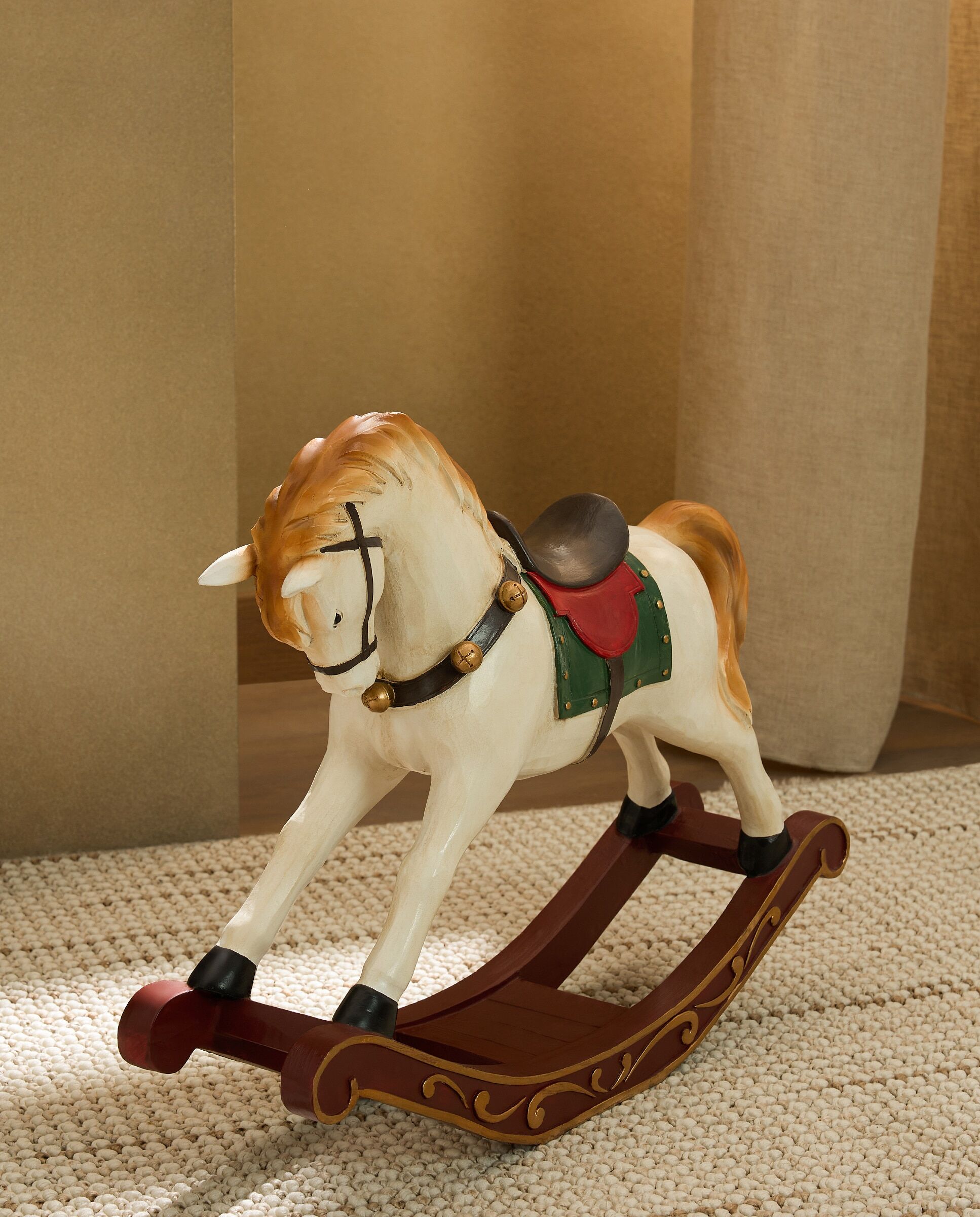 El Corte Inglés Figura de caballo balancín Navidad .  (Grande) Multicolor