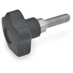 Sicherheits-Sterngriffschrauben, Kunststoff (5337.3-50-M10-32-NI)