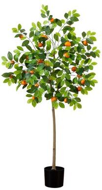 Nearly Natural 5' Artificial Tangerine Tree - Green