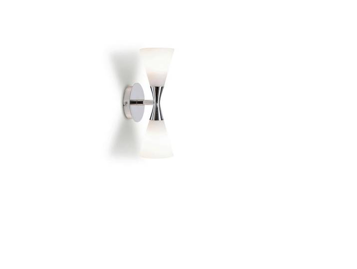 Belid Wandleuchte Harlekin, Opal, Chromfarben, Metall, Glas, 32 cm, CE, Lampen & Leuchten, Innenbeleuchtung, Spots & Strahler, Wandstrahler