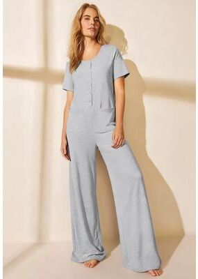 Plus Size Women's Lounger Jumpsuit by Avenue Body in Heather Grey (Size 2X)
