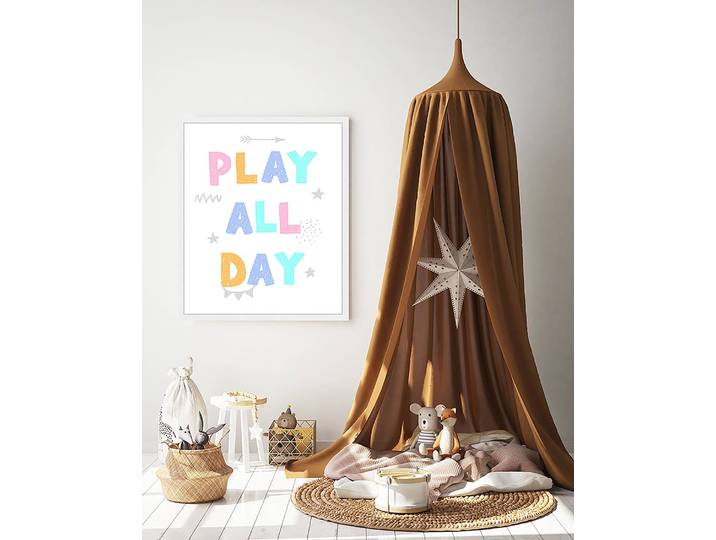 Tableau déco Play All Day 53 x 63cm Multicolore