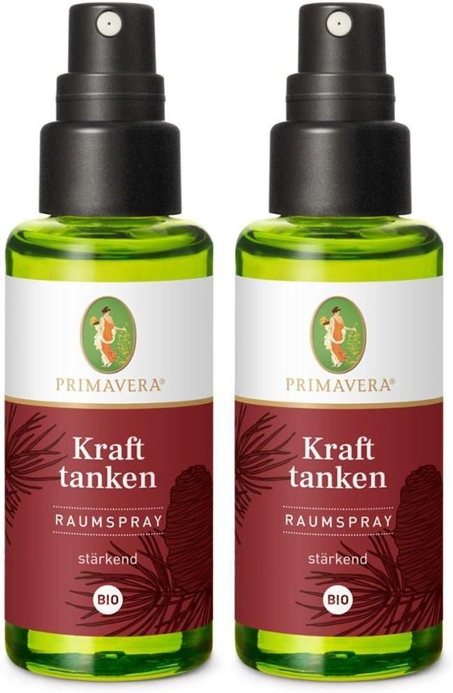 PRIMAVERA Kraft tanken Raumspray Bio 2x 2x50 ml Ätherisches Öl