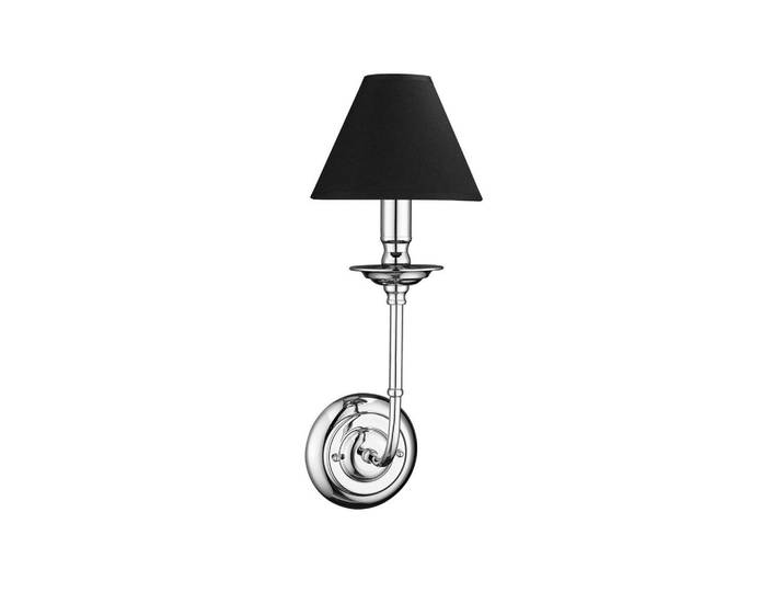 Wandleuchte Glamour, Schwarz, Metall, 10.5x45 cm, RoHS, Lampen & Leuchten, Innenbeleuchtung, Spots & Strahler, Wandstrahler