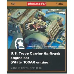 Plus Model U.S. Truppen Halbkettenfahrzeug engine set (white 160AX engine)