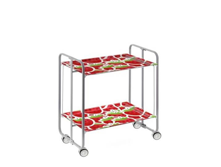 DON HIERRO - Servierwagen, klappbar, 2 Böden, grauem Rahmen. BAUHAUS-57