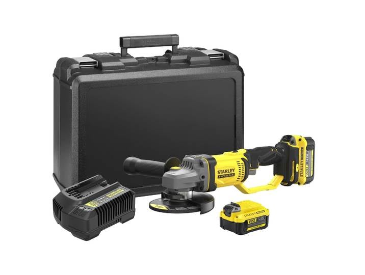 V20 Meuleuse d'angle 125mm - Lithium 18V - 2 Batteries 4Ah STANLEY FATMAX - SFMCG400M2K-QW
