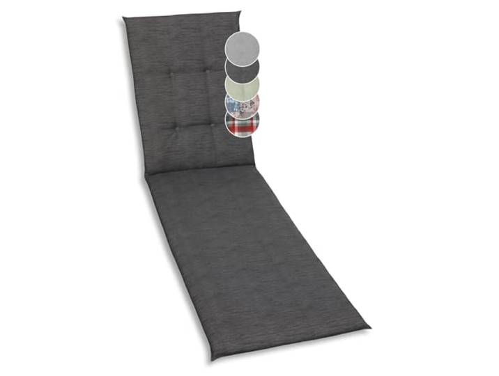 GO-DE Textil Bequeme und attraktive Polsterauflagen für Gartenliegen (Einzelset, Uni anthrazit, Liegenauflage)