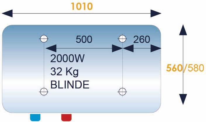 Chauffe-eau électrique blindé 150 L INITIO horizontal sortie bas D.560 ARISTON 3000377 Blanc