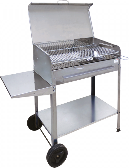 Mille Achille Medium - Barbecue in acciaio inox artigianale a carbone - 57,5x37cm