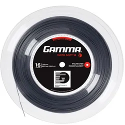 Tennissaite - Gamma Moto Soft - dunkelgrau - 200 m