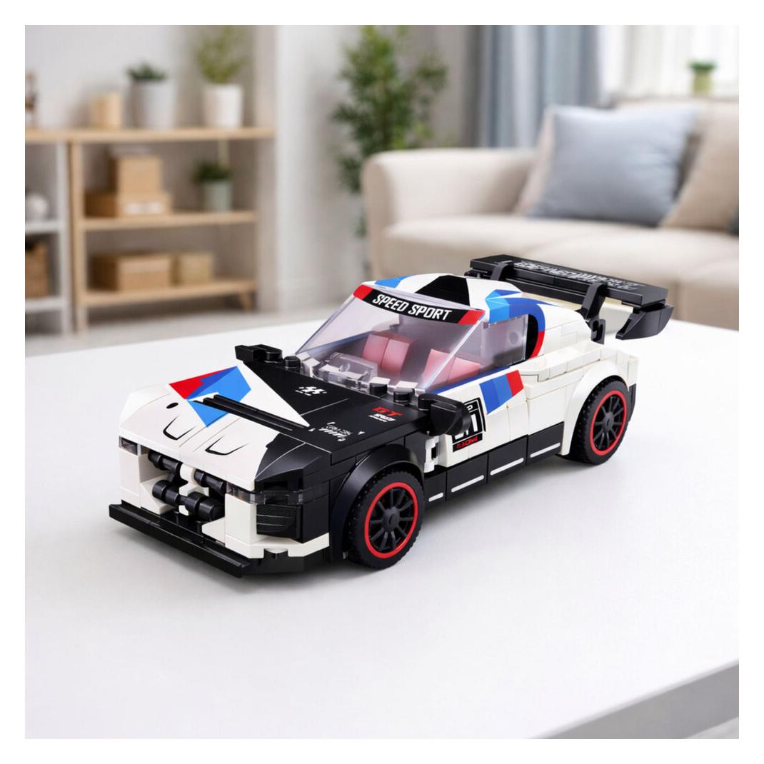 Lean Toys Bausteine â€<â€<Sportwagen Roboter 2in1 Weiss 320 Stück. (67884542)