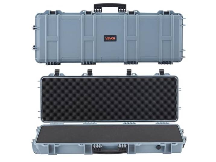 VEVOR Étui Rigide pour Fusil Verrouillable\, Mallette pour Armes Longues avec Mousses Prédécoupées et Roues\, Valise à Arme Étanche IP67 et Anti-poussière\, Rangement pour Carabine