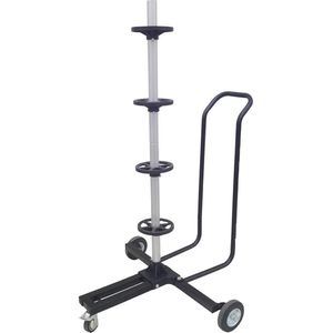 HP-Autozubehör Felgenbaum 82116, aus Metall, fahrbar, bis 225 mm Reifenbreite, mit Schutzhülle, Traglast bis 100 kg