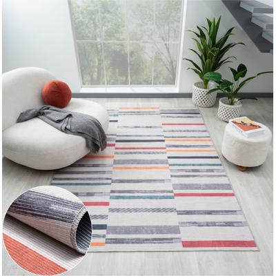 Outdoorteppich "Hope, LAGERRÄUMUNG", bunt (grau,bunt), B:160cm H:10mm L:230cm, Polyester, MYFLAIR MÖBEL & ACCESSOIRES, Teppiche, Outdoorteppich, bedruckt, modernes Design, In- & Outdoor geeignet, waschbar