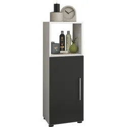 Midischrank Flandu Schwarz/Weiß