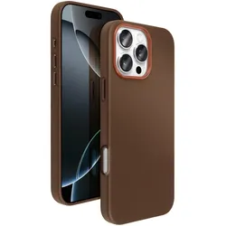 Clappio Schutzhülle für iPhone 16 Pro Max MagSafe-kompatibel Gewebe-Optik (Apple iPhone 16 Pro Max), Smartphone Hülle, Braun