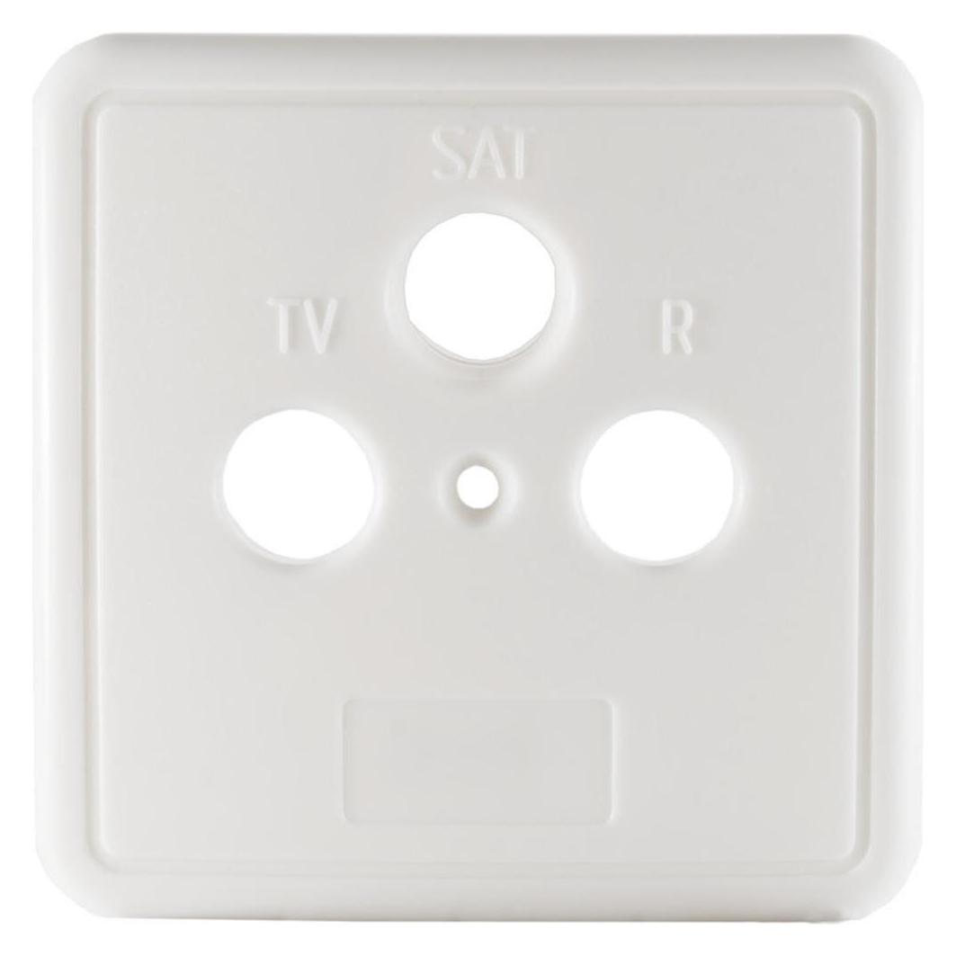 Shiverpeaks -BASIC-S--Abdeckung für 3-fach Antennen-Dose weiss (Antennenkabel) (BS83913W)