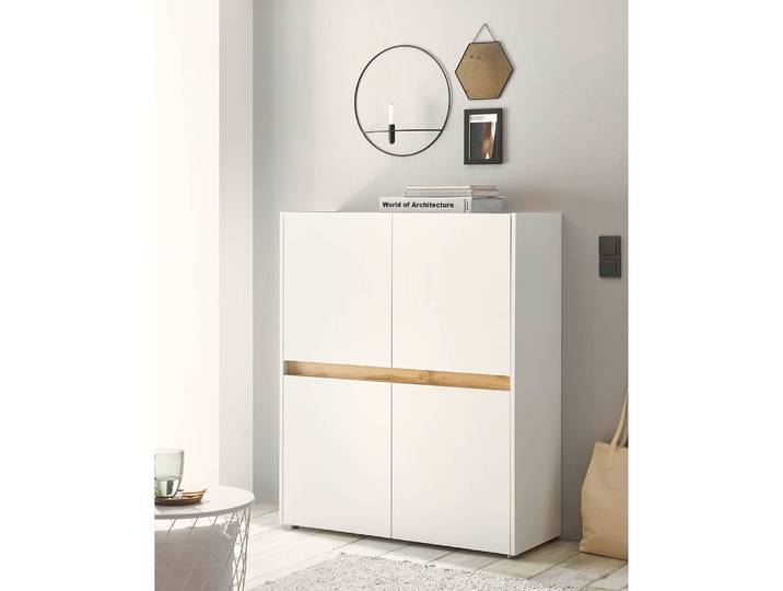 Buffet 100 x 120 x 40cm Blanc/Blanc