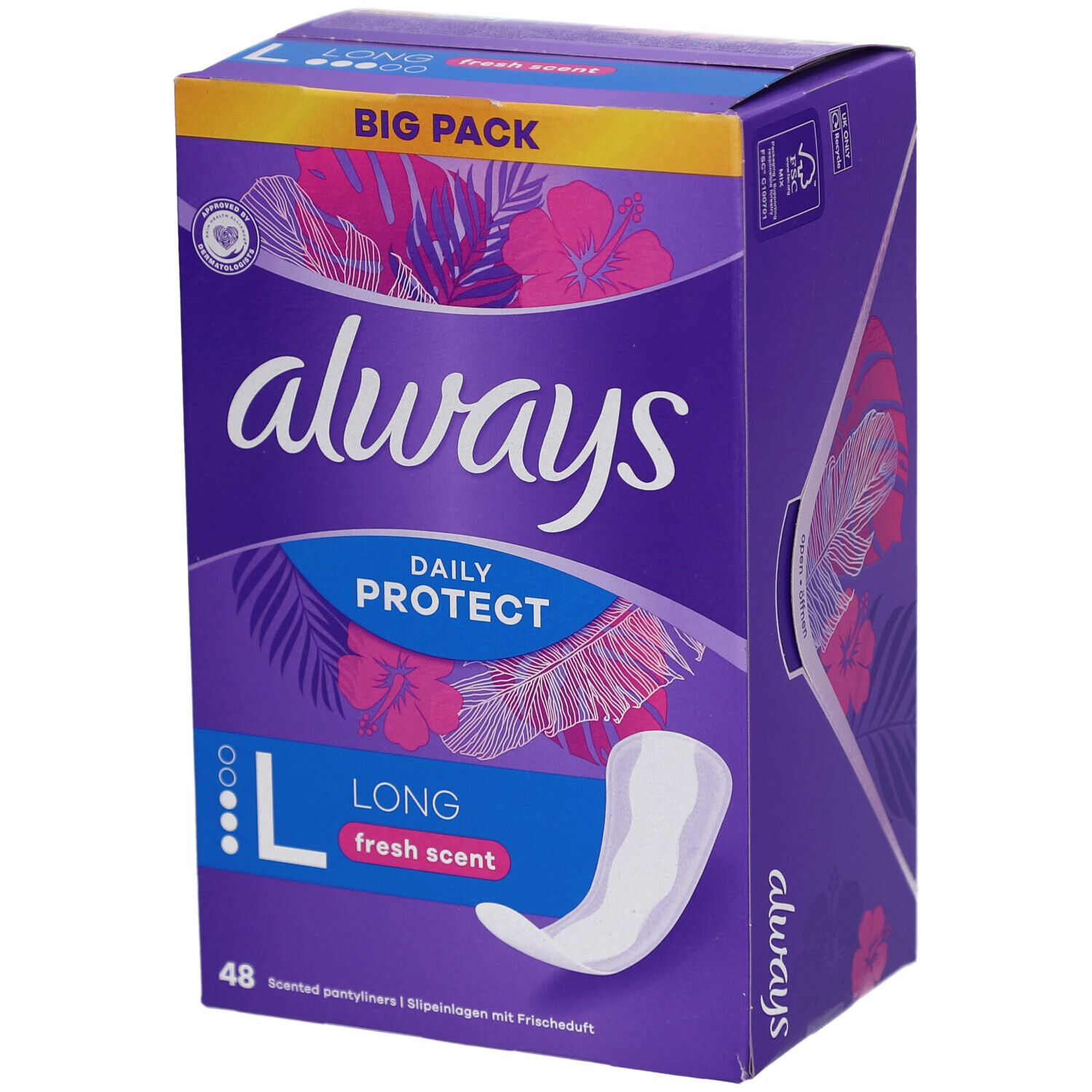 Always Slipeinl Daily Prot Long Frisch BigP 48 Stk St Binden
