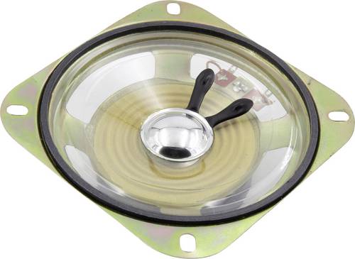 TRU Components 3.39 Zoll 8.6cm Kleinlautsprecher 3W 8Ω Kunststoff-Membran, Feuchtigkeitsbeständig, Transparente Membran