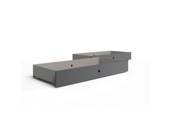 Carryhome Bettschubkasten, Graphit, 100x16x60 cm, BQ - Bündnis für Qualität, Made in Germany, DIN EN ISO 9001, Schlafzimmer, Betten, Bettkasten