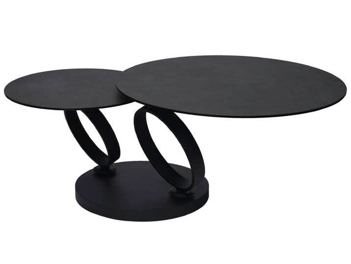 Couchtisch 80x80(133,5 cm) Glaskeramik Anthrazit