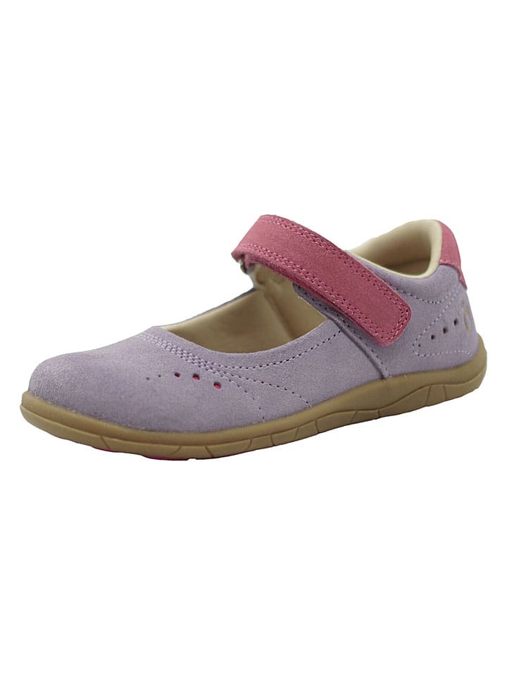 lamino Leder-Barfuß-Ballerinas in Lila - 29