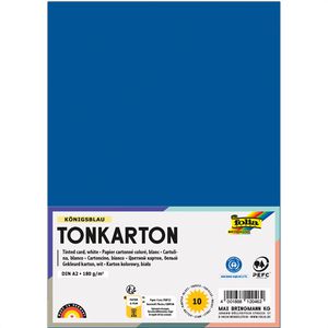 Folia Tonpapier 6118/21/35, A2, königsblau, 180g/m², 10 Blatt