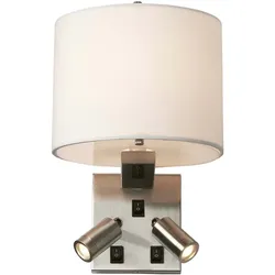 Wandlampe Leuchte Leselampen schwenkbar Schlafzimmerleuchte Bettlampe silber