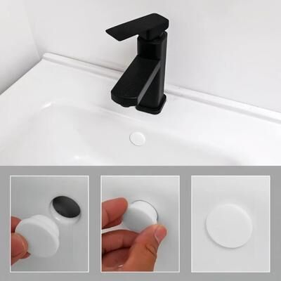Inspired Living Universal Silicone Overflow Hole Plug Leak Proof Sink & Tub Sealing Plug Set (2 Pack) Universal Silicone Overflow Hole Plug Leak Proof Sink & Tub Sealing Plug Set (2 Pack)