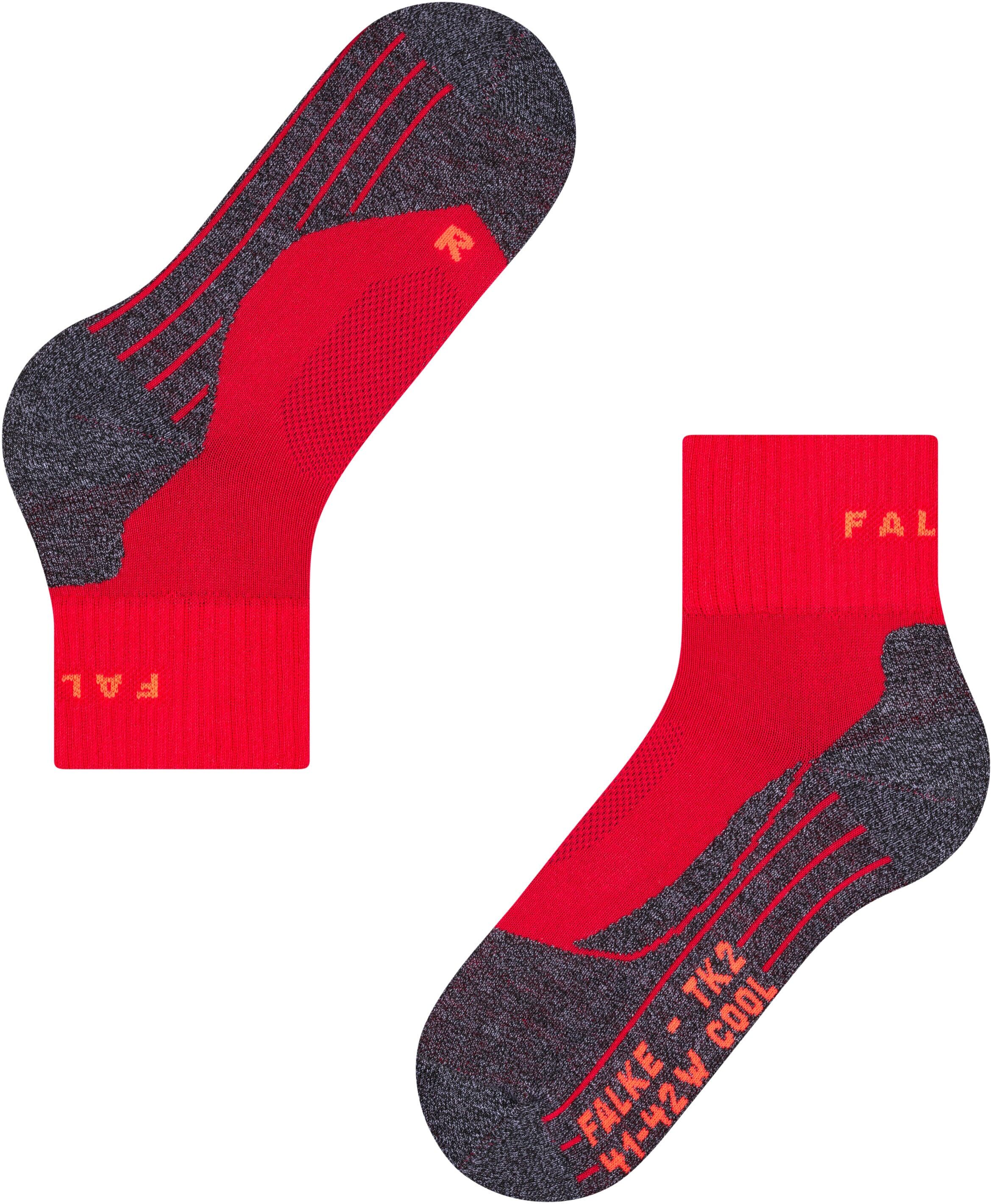 Wandersocken FALKE "TK2 Explore Cool Short", Damen, Gr. 37-38, rose, Materialmix, normal, Socken Wandersocken, hoher Komfort im Mittelgebirge, schnelltrocknend, atmungsaktiv rose 37-38