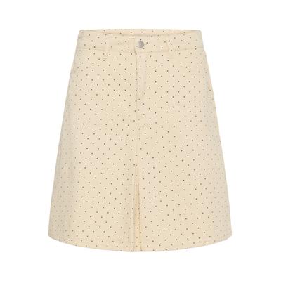 Midirock SAINT TROPEZ "Damen Rock PatriciaSZ", Damen, Gr. M, beige (turtledove schwarz tiny dots), Obermaterial: 100% Baumwolle CO., Röcke