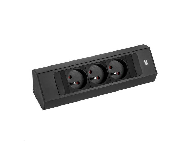 HKT Steckdosenelement, Schwarz, Kunststoff, 23.5x7.82x7.8 cm, Elektrogeräte, Elektronik-Zubehör, Steckdosen & Stecker