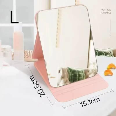 Uplift Essentials Portable Compact Folding Desktop Makeup Mirror pink L