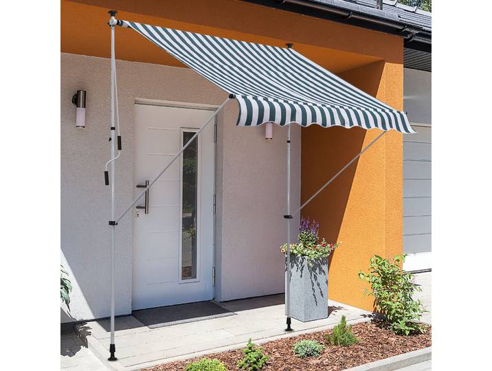 Outsunny Store Balcon 150cm Réglable Vert Résistant Intempéries