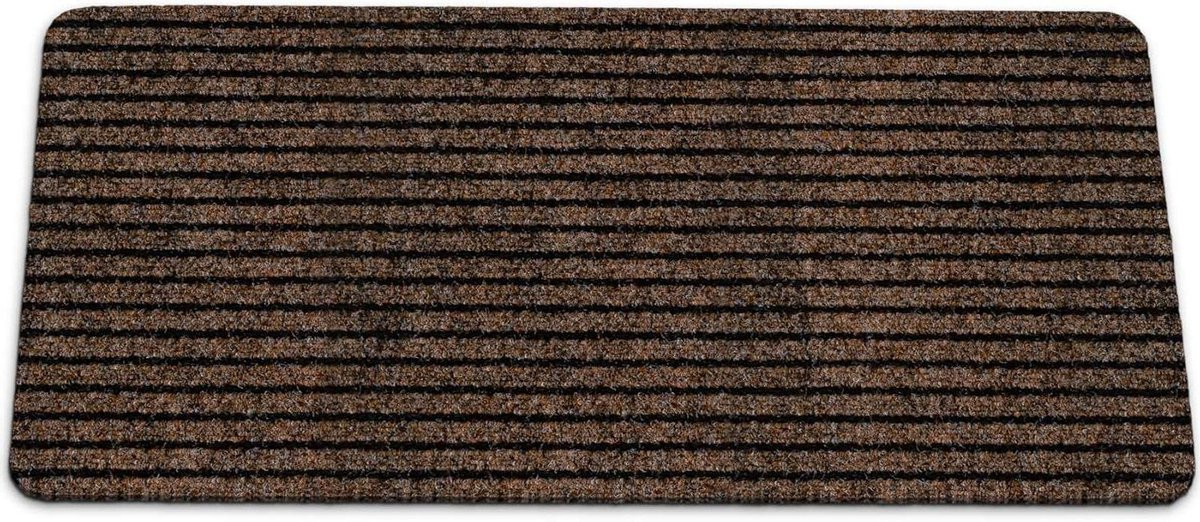 Grijs vuilvangmat voetmat met antislip rubberen achterkant - Breedte: 80 cm, Diepte: 40 cm