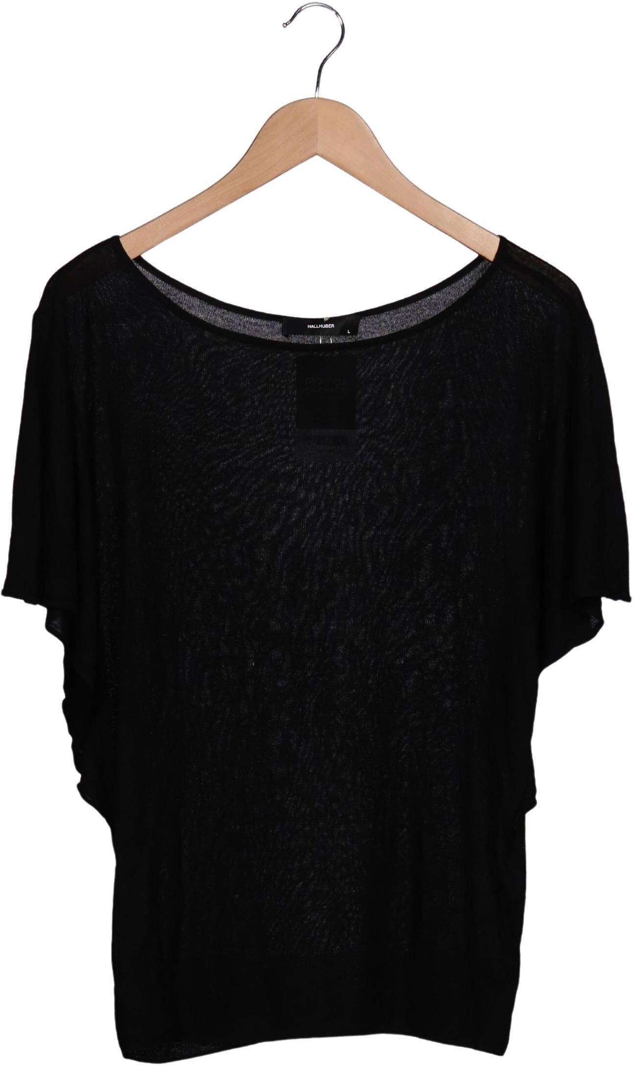 Hallhuber Damen Pullover, Schwarz, Gr. L, Viskose - Second Hand