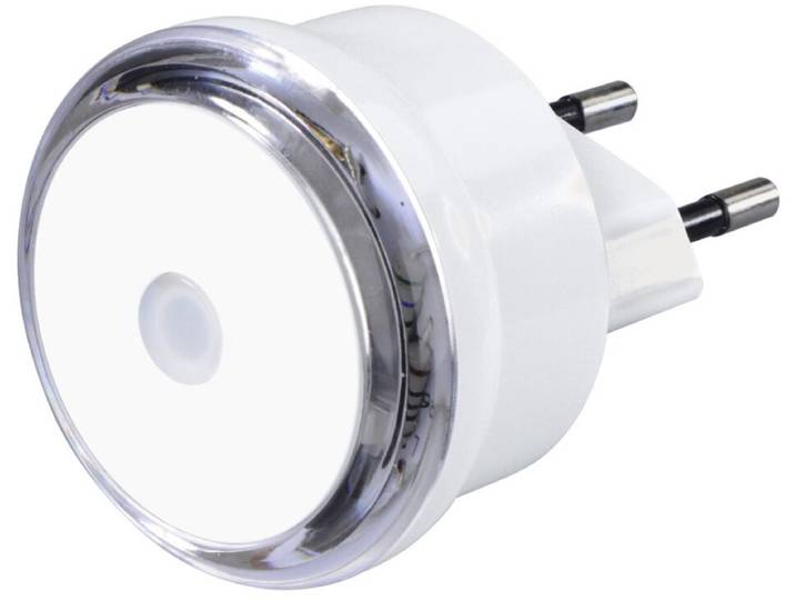 Hama LED Nachtlampje Basic Wit met Stekker en Schemersensor - Energiebesparend voor Kinderkamer\, Badkamer en Slaapkamer