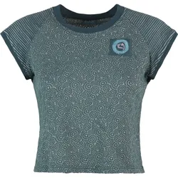 E9 Audrey Damen Cropped-T-Shirt slate S