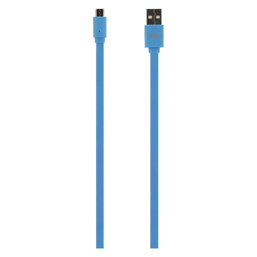 Tellur Data cable, USB to Micro USB, 1m blue (1 m, USB 2.0) (TLL155011)