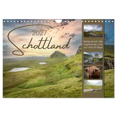 Schottland - Reise durch die Highlands und zur Isle of Skye (Wandkalender 2027 DIN A4 quer), CALVENDO Monatskalender