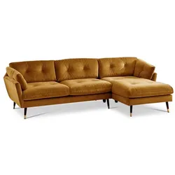 BOOOM Ecksofa Japan Stoff Gelb Mustard
