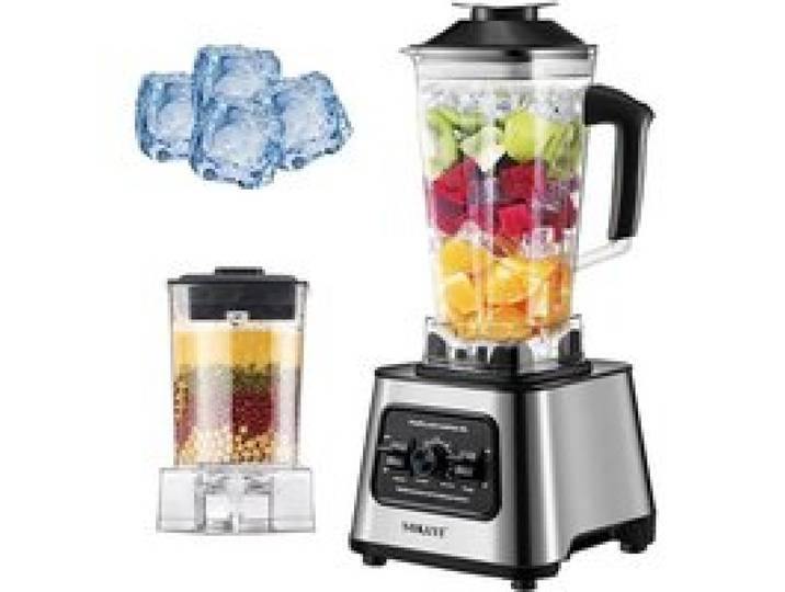 Sokany SK-999 Blender 2 En 1 6000W 15 Vitesses Bol 2.5L Moulin À Café Broyage De Glace Smoothies Fonction Autonettoyage