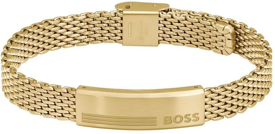 Boss Herren Gravurarmband Alen aus vergoldetem Edelstahl gold