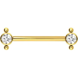 Titan Barbell mit Push Fit KRISTALL + 2 KUGELN