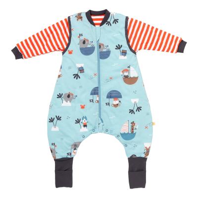 Babyschlafsack SCHLUMMERSACK "Schlafsack mit Füßen 3.5 Tog" Gr. 80, blau (pirat), Schlafsäcke, Baby, L: 80cm, Obermaterial: 100% Baumwolle CO., L:80cm
