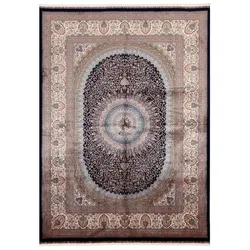 Webteppich Pur 67 x 190 cm Mischgewebe Schwarz