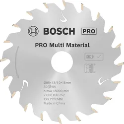 Bosch PRO Multi Material cordless Blatt für Kreissägen 85 x 1,5 x 15 mm - 2608837752