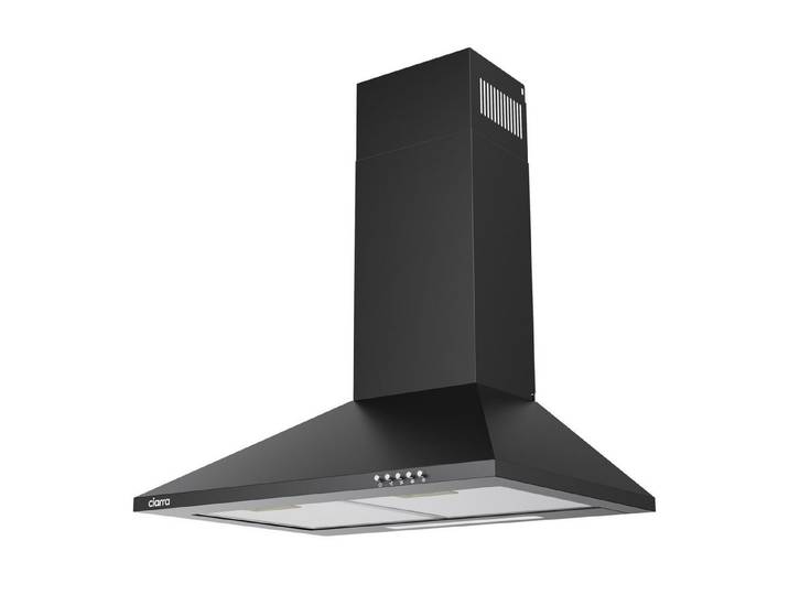 CIARRA Wandhaube 370 m³/h Dunstabzugshaube Umluft & Abluft 3 Stufen leise Serie CAB6201A 60cm Dunstabzugshaube mit LED-Beleuchtung Druckknopf Schwarz